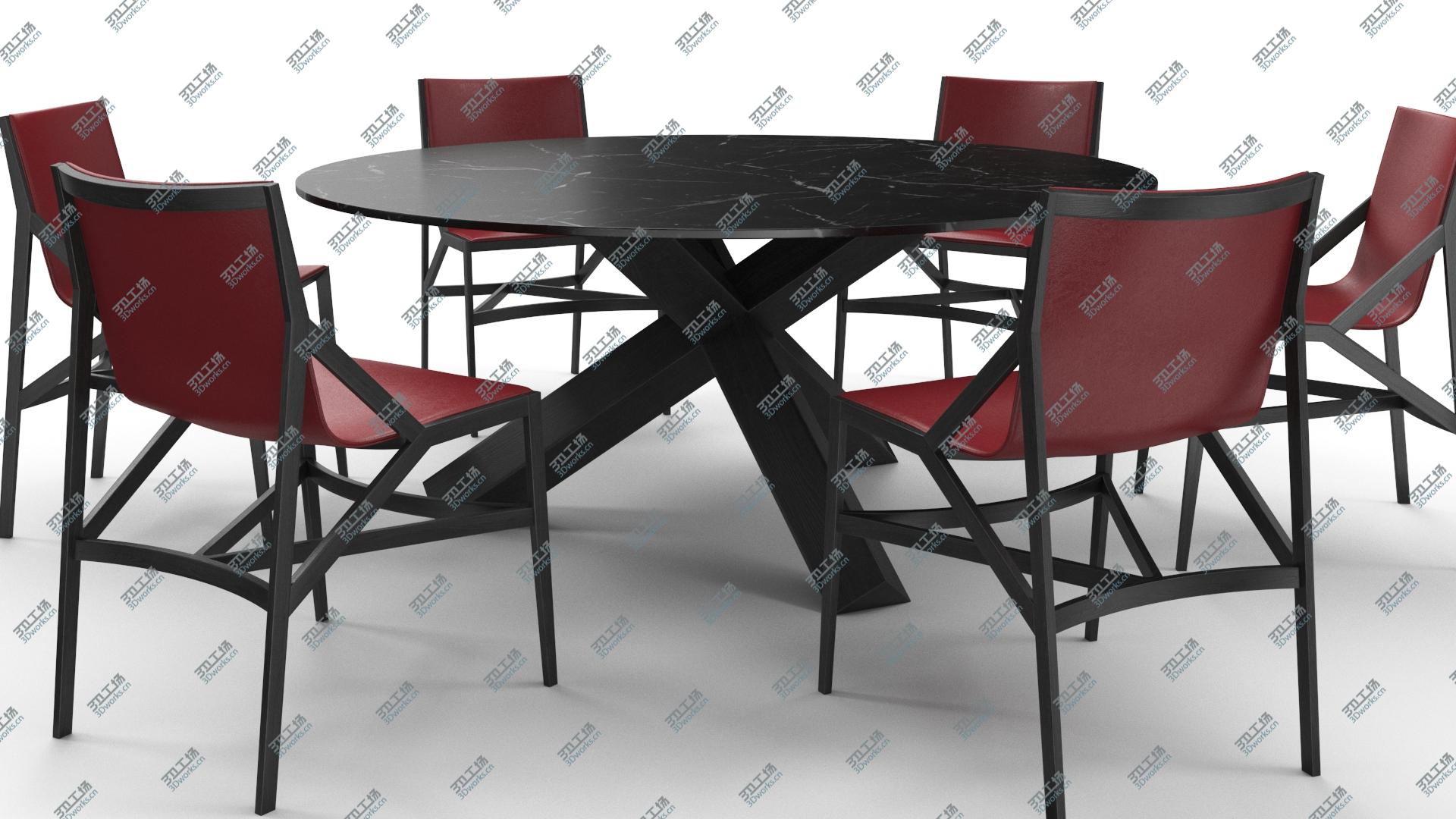 images/goods_img/2021040233/3D Cassina Dining Table Chair Set Black Marble Red/5.jpg